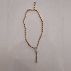 Gold necklace with cz